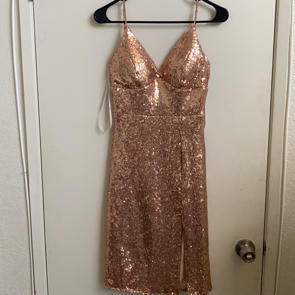 Rose gold homecoming dress